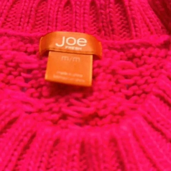 Joe fresh chunky knit sweater. Bright pink medium - Picture 2 of 5